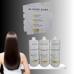 BLONDE BABE - BRAZILIAN BOTOX BRAZİLİAN KERATİN SETİ 1000ML+1000ml+1000ML